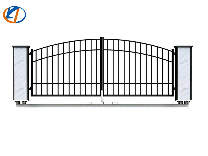 K0735B White Metal Farm Driveway Gate