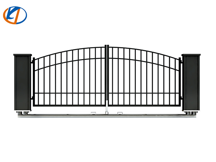 K0735C Black Metal Farm Driveway Gate