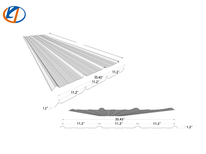 K084 Aluminium zinc plated tiles