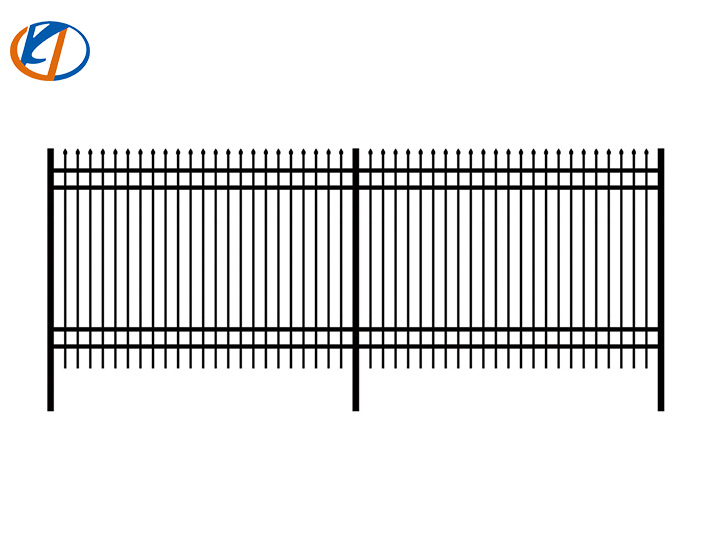 K0724  Powder Coated Steel Site Fence-24pcs