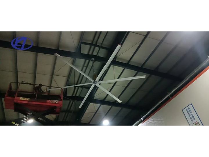 Big fans provide cooling for employees