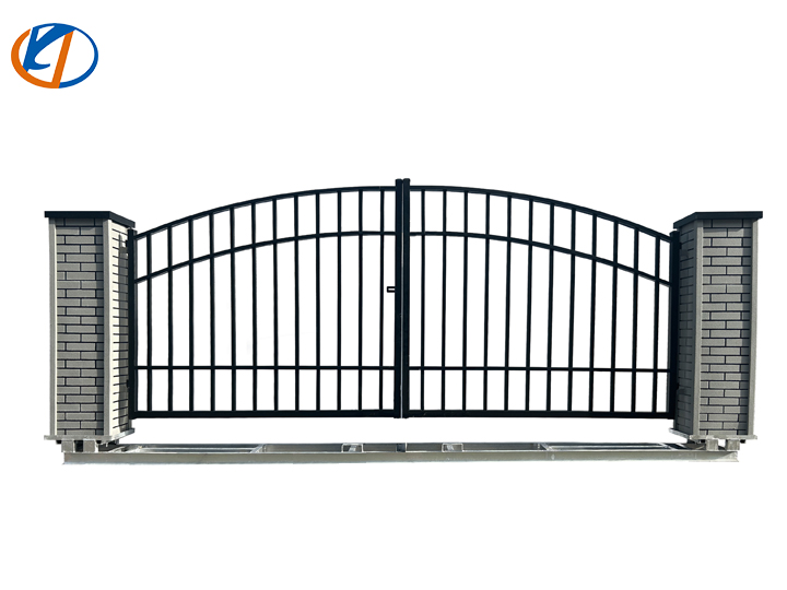 K0735G  20FT Brick pattern column Metal Farm DrivewayGate