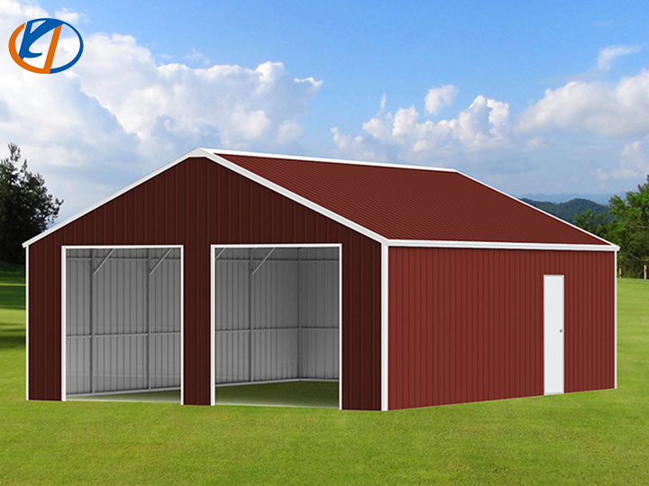 KJ K3325G 33 ft x 25 ft Metal Garage